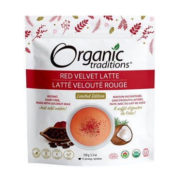 Organic Traditions, Organic Red Velvet Latte, 150 Grams