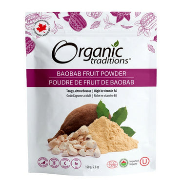 Organic Traditions, Organic Baobab Fruit Powder, 150 Grams