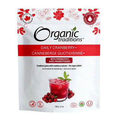 Organic Traditions, Daily Cranberry Plus Powder, 100 Grams