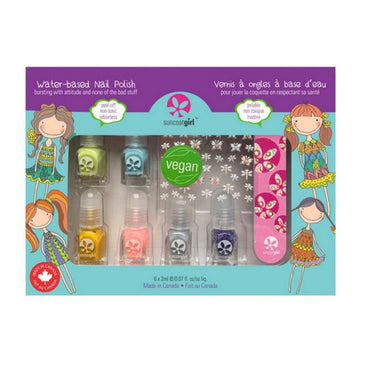 Suncoat, Vegan Water Based Nail Polish Kit, 1 Kit