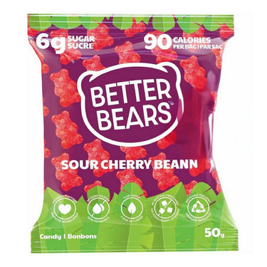 Better Bears, Sour Cherry Gummy Bears, 50 Grams (12 Count)