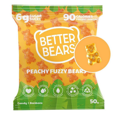 Better Bears, Peachy Fuzzy Gummy Bears, 50 Grams (12 Count)