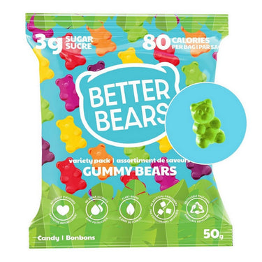Better Bears, Variety Pack Gummy Bears, 50 Grams (12 Count)