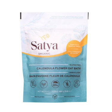 Satya Organics Inc, Organic Calendula Flower Oat Bath, 100 Grams