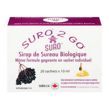SURO, Elderberry Syrup Individual Dose Sachets, 10 Ml (20 Count)