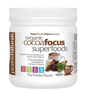 Organic Cocoa Focus Superfoods 150 Grams by Prairie Naturals Health Products Inc.