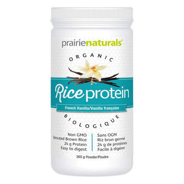 Organic Rice Protein Frensh Vanilla 360 Grams by Prairie Naturals Health Products Inc.