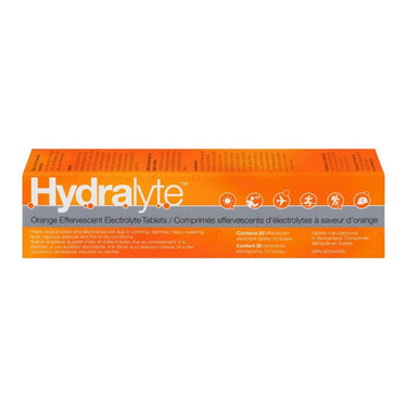 Hydralyte, Effervescent Electrolyte Tablets Orange, 20 Count