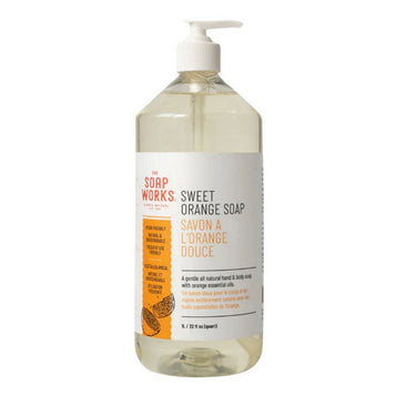 Soap Works, Sweet Orange Soap, 1 Liter