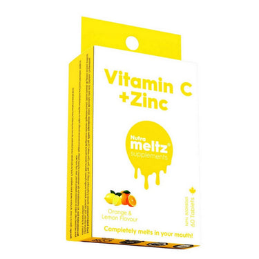 Nutrameltz, Vitamin C Plus Zinc Orange And Lemon, 60 Tablets