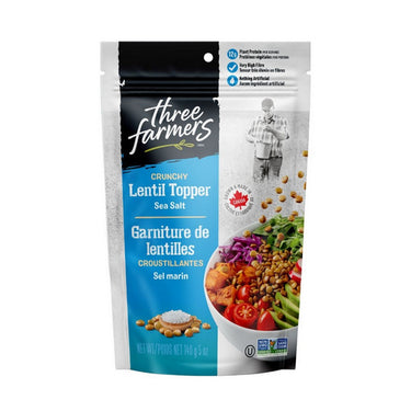 Three Farmers, Crunchy Lentil Topper Sea Salt, 140 Grams