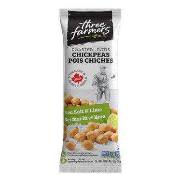 Three Farmers, Chickpeas Salt And Lime Snack Packs, 40 Grams (12 Count)