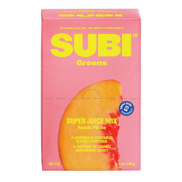 Subi Foods inc., Super Juice Peach Single, 7 Grams (20 Count)