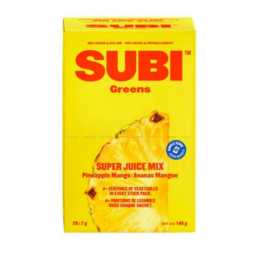 Subi Foods inc., Super Juice Pineapple Mango Single, 7 Grams (20 Count)