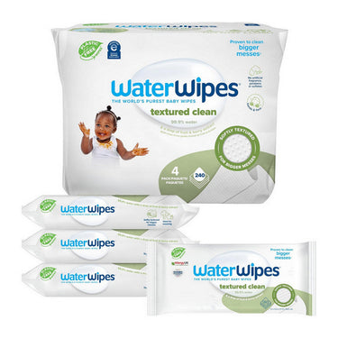 WaterWipes, Baby Wipes Textured Clean, 4 Pack