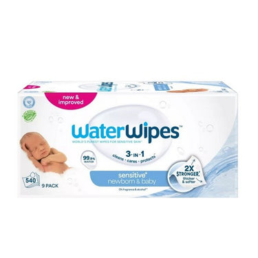 WaterWipes, Plastic Free Unscented Water Based Baby Wipes, 540 Count