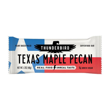 Thunderbird Real Food Bars, Texas Maple Pecan Snack Bar, 48 Grams (12 Count)