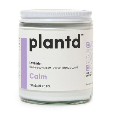 Plantd Skincare, Hand And Body Cream Calm Lavender, 237 Ml