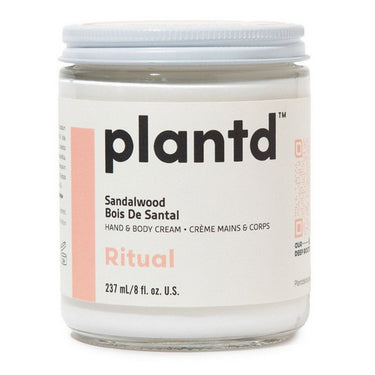Plantd Skincare, Hand And Body Cream Ritual Sandalwood, 237 Ml