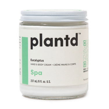 Plantd Skincare, Spa Hand And Body Cream Eucalyptus, 237 Ml