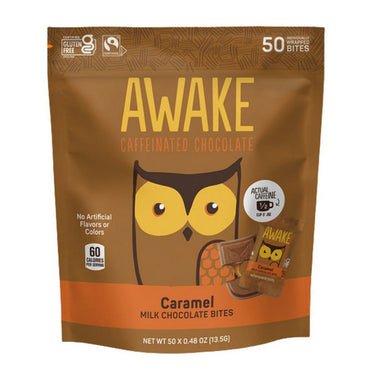 Awake, Caramel Milk Chocolate Singles, 13.5 Grams (50 Count)