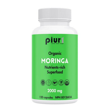 Piur1, Organic Moringa, 120 Capsules