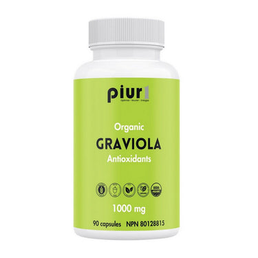 Piur1, Organic Graviola Antioxidants, 1000 Mg, 90 Capsules