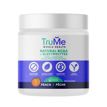 Trume Whole Health, BCAA Plus Electrolytes Peach, 210 Grams