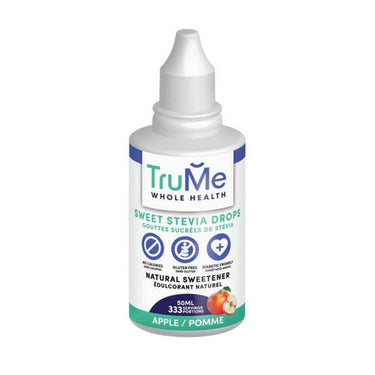 Trume Whole Health, Sweet Stevia Drops Apple, 50 Ml