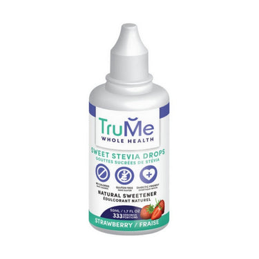 Trume Whole Health, Sweet Stevia Drops Strawberry, 50 Ml