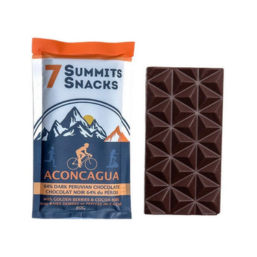 7 Summits Snacks, Aconcagua Superfood Chocolate Bar, 80 Grams (12 Count)
