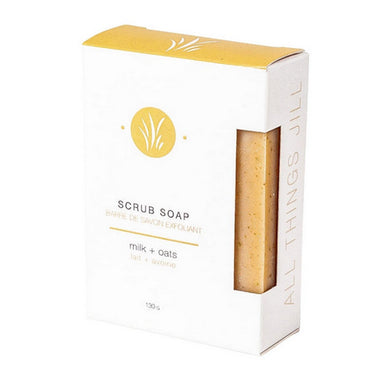 Milk Plus Oats Scrub Bar Soap 130 Grams by All Things Jill