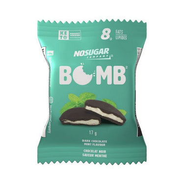 Keto Bomb Dark Chocolate Mint 17 Grams (30 Count) by No Sugar Company