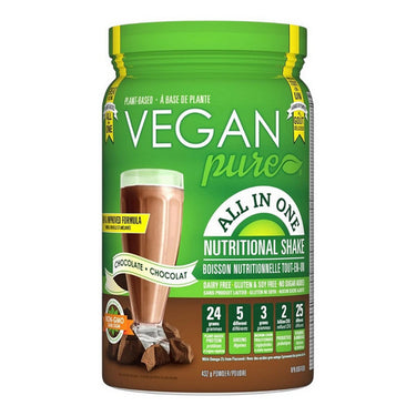 Vegan Pure, All In One Nutritional Shake Chocolate, 432 Grams