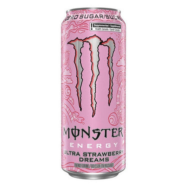 Monster Energy, Ultra Strawberry Dreams Zero Sugar, 473 Ml (12 Count)