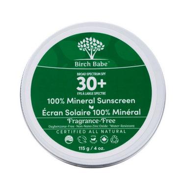 Birch Babe, 100% Mineral Sunscreen, 115 Grams