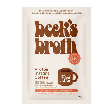 Becks Broth, Protein Instant Coffee, 22 Grams (12 Count)