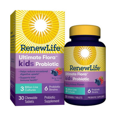 Renew Life, Ultimate Flora Kids Probiotic, 10 Billion, 30 Capsules