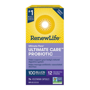Renew Life, Ultimate Flora Ultimate Care, 100 Billion, 14 Vegetarian Capsules
