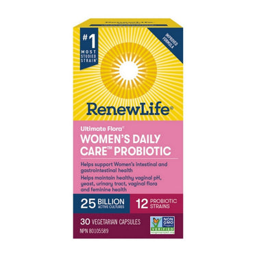 Renew Life, Ultimate Flora Probiotic Womens Daily Care, 25 Billion, 30 Vegetarian Capsules