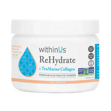 WithinUs, Rehydrate Collagen Jar Peach, 143 Grams