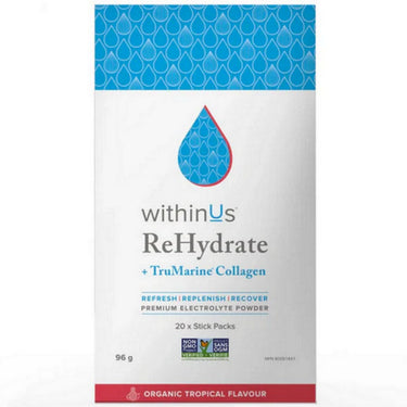 WithinUs, Rehydrate Collagen Box Tropical, 20 Count