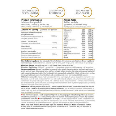 Vitality Products Inc., Glow Collagen Plus Cranberry Sachet Box, 8 Grams (15 Count)