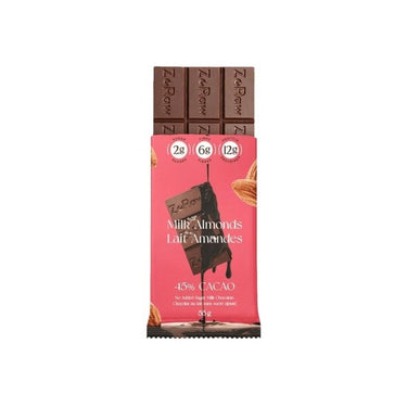 Zoraw Chocolates, 45% Milk Almond With Protein, 55 Grams (12 Count)