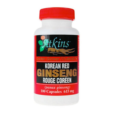 Atkins Ginseng, 100% Korean Red Ginseng, 100 Capsules