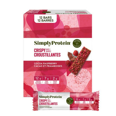 Simply Protein, Raspberry And Cocoa Flavoured Protein Bars, 40 Grams (12 Count)