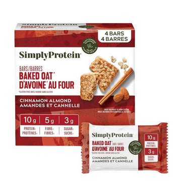 Simply Protein, Cinnamon Almond Baked Oat Bars, 180 Grams