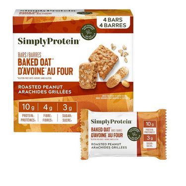 Simply Protein, Roasted Peanut Baked Oat Bars, 180 Grams
