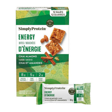 Simply Protein, Energy Bites Chai Almond, 30 Grams (12 Count)