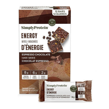 Simply Protein, Energy Bites Espresso Chocolate, 30 Grams (12 Count)